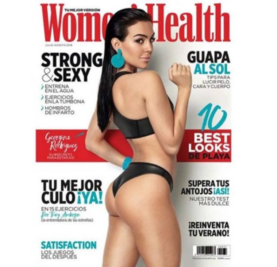 Georgina Rodríguez ha posado esta semana en la tapa del último número de la revista Women's Health, donde ha mostrado su cuerpo escultural al posar en bikini.