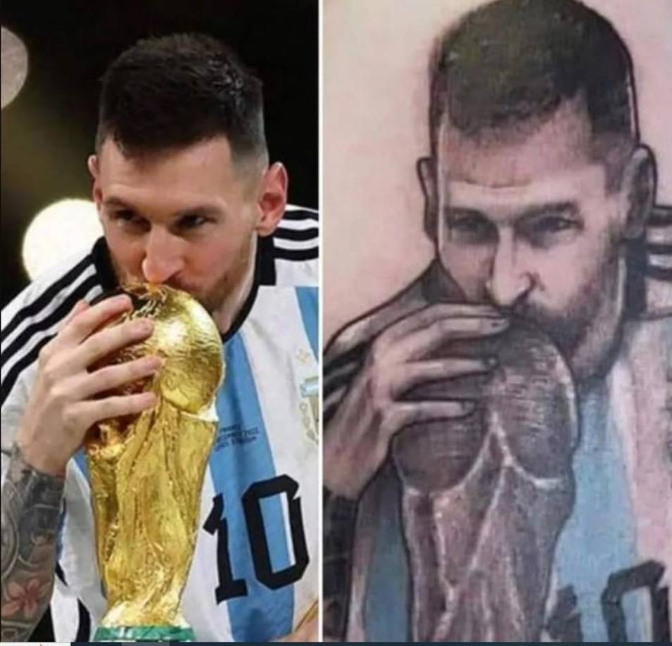 Los tatuajes más chistosos de Messi tras ganar el Mundial
