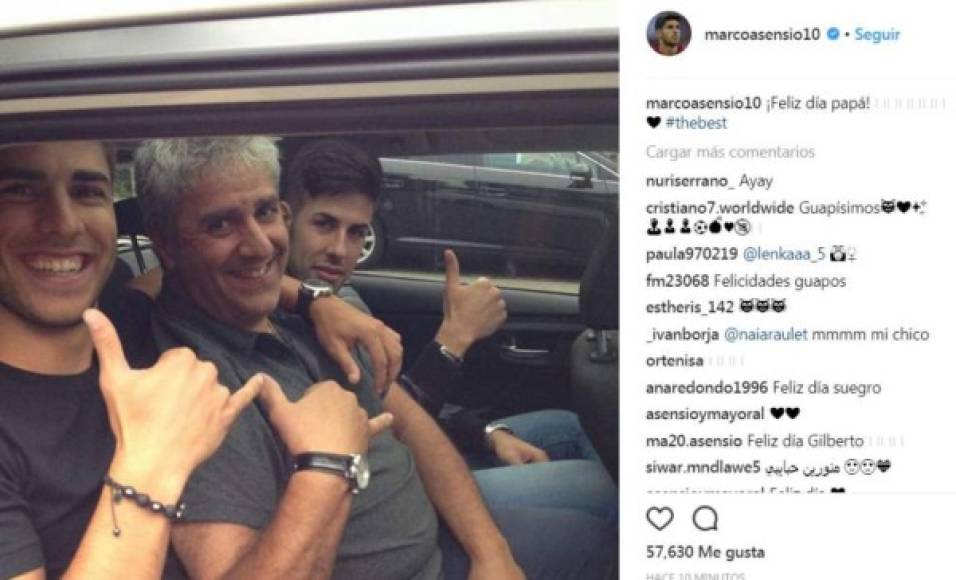 Marco Asensio: Mediocampista del Real Madrid le dedicó palabras a su padre.