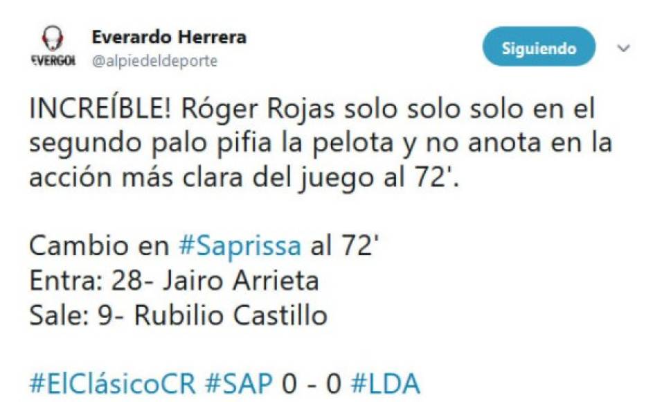 La falla de Roger Rojas generó diversos comentarios en Costa Rica. El hondureño no la pasó nada bien-