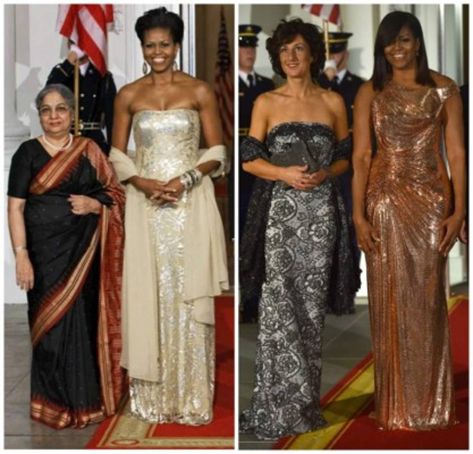 Desde Naeem Khan hasta Carolina Herrera, los diseñadores que han firmado los looks de Michelle Obama han ayudado a convertirla en un icono de estilo que pasará a la historia, y no sólo la política.