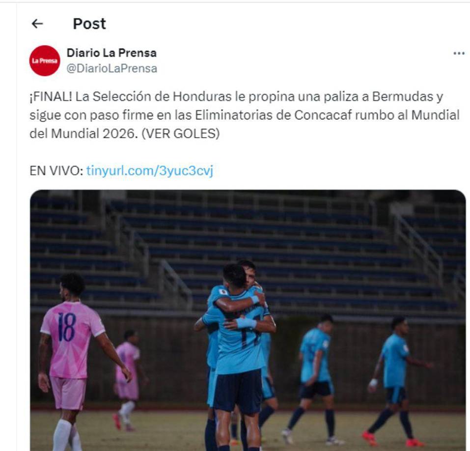 ”La selección de Honduras le propina una paliza a Bermudas y sigue con paso firme en las eliminatorias”, señalamos en Diario LA PRENSA.