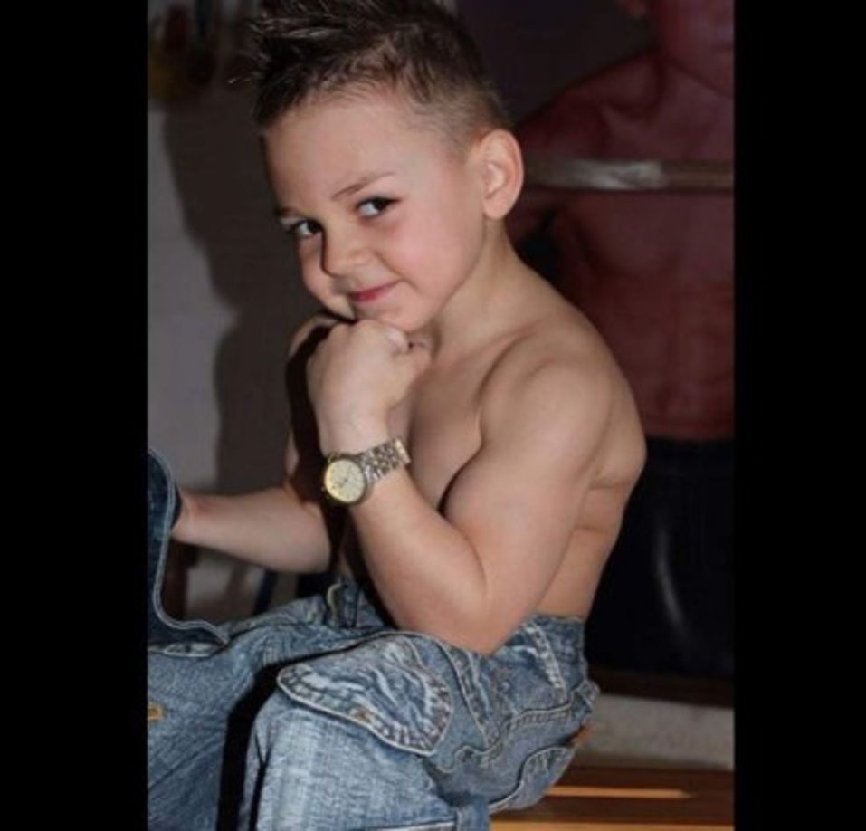 Sus músculos los ha desarrollado prácticamente desde que nació.