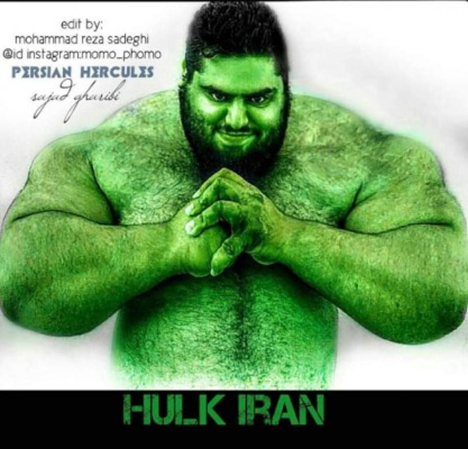 Gharibi se compara a sí mismo con Hulk en las fotos que cuelga en su cuenta de Instagram.