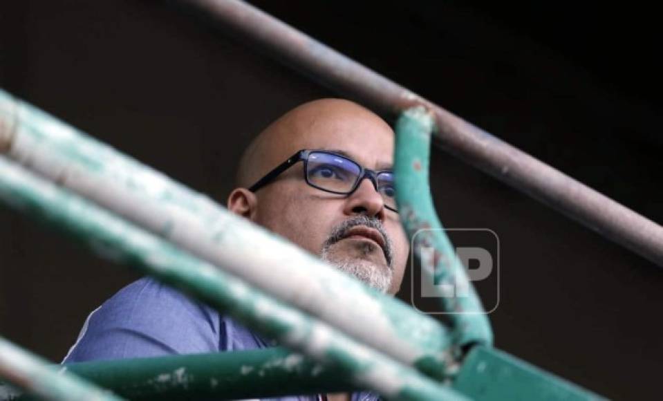 Orinson Amaya, presidente del Marathón, también estuvo en el palco del estadio sampedrano.