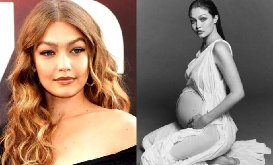 La bella modelo Gigi Hadid presumió su avanzado estado de embarazo en una sesión de fotos en blanco y negro para la revista British Vogue. La estadounidense espera su primer hijo junto al cantante británico, Zayn Malik.