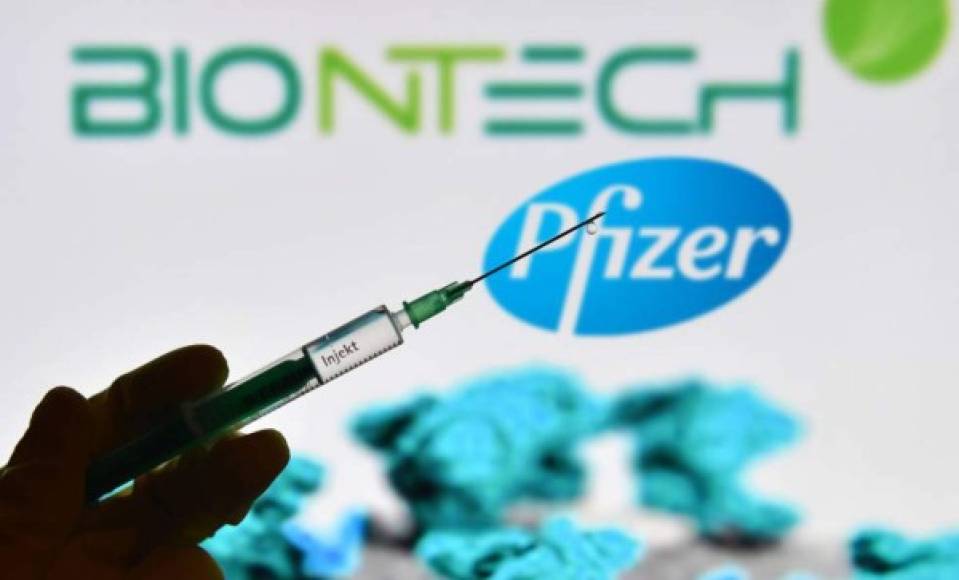 1. Vacuna Pfizer/BioNTech <br/>La alianza EEUU-Alemania logró reunir a dos farmacéuticas, Pfizer y BioNTech, cuya vacuna desarrollada tiene una efectividad del 95%, utiliza el ARN mensajero para contrarrestar el coronavirus. Son necesarias dos dósis y su conservación debe estar en una temperatura de -70° celsius.