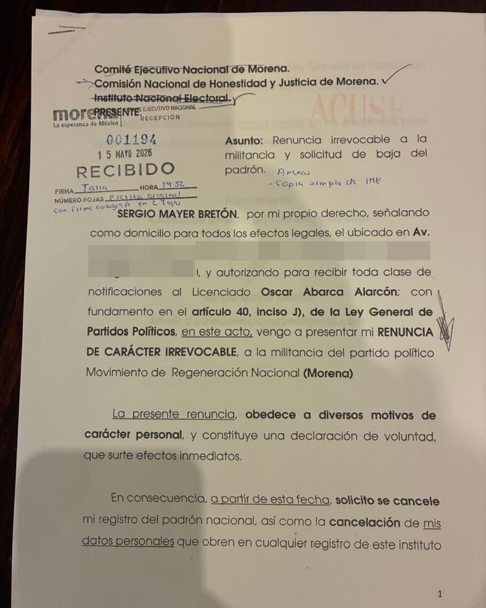 ¿Por qué Morena expulsó a Sergio Mayer pese a su renuncia?