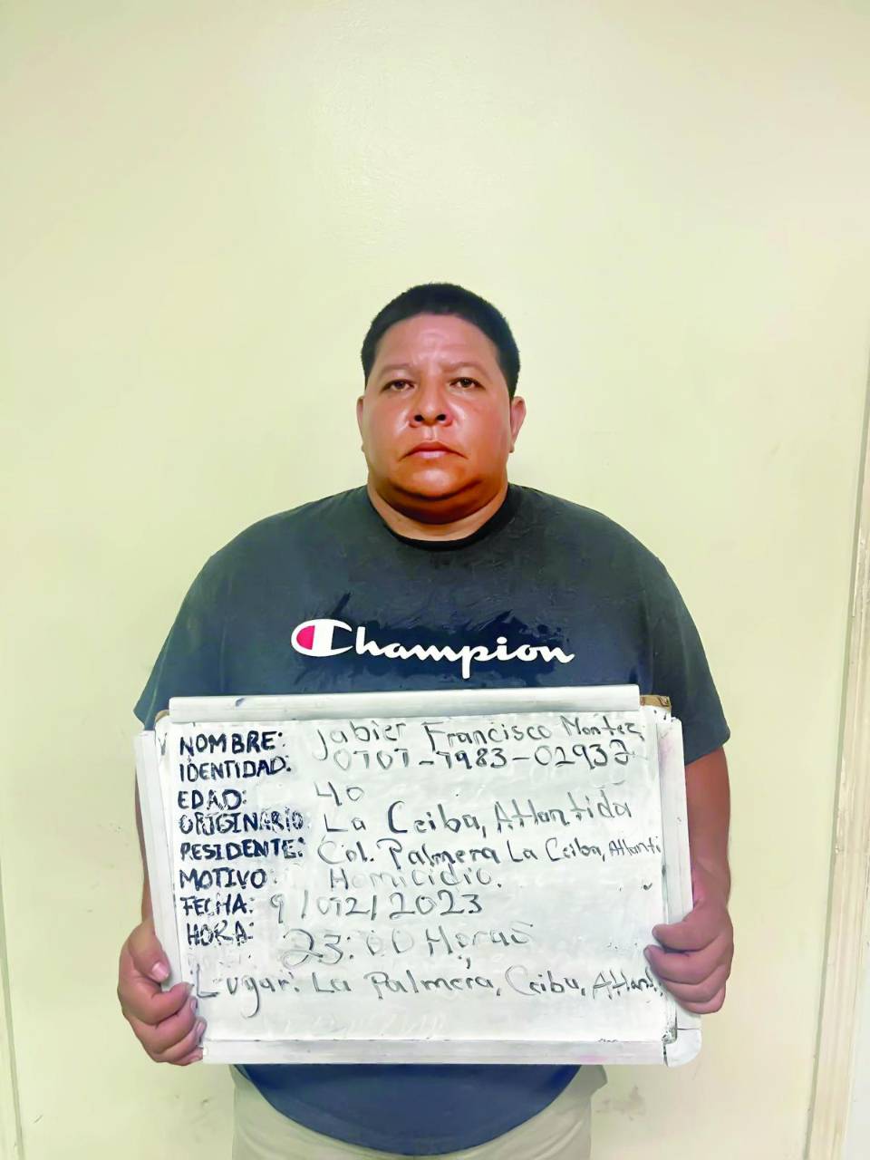 Javier Francisco Montes ya guarda prisión.