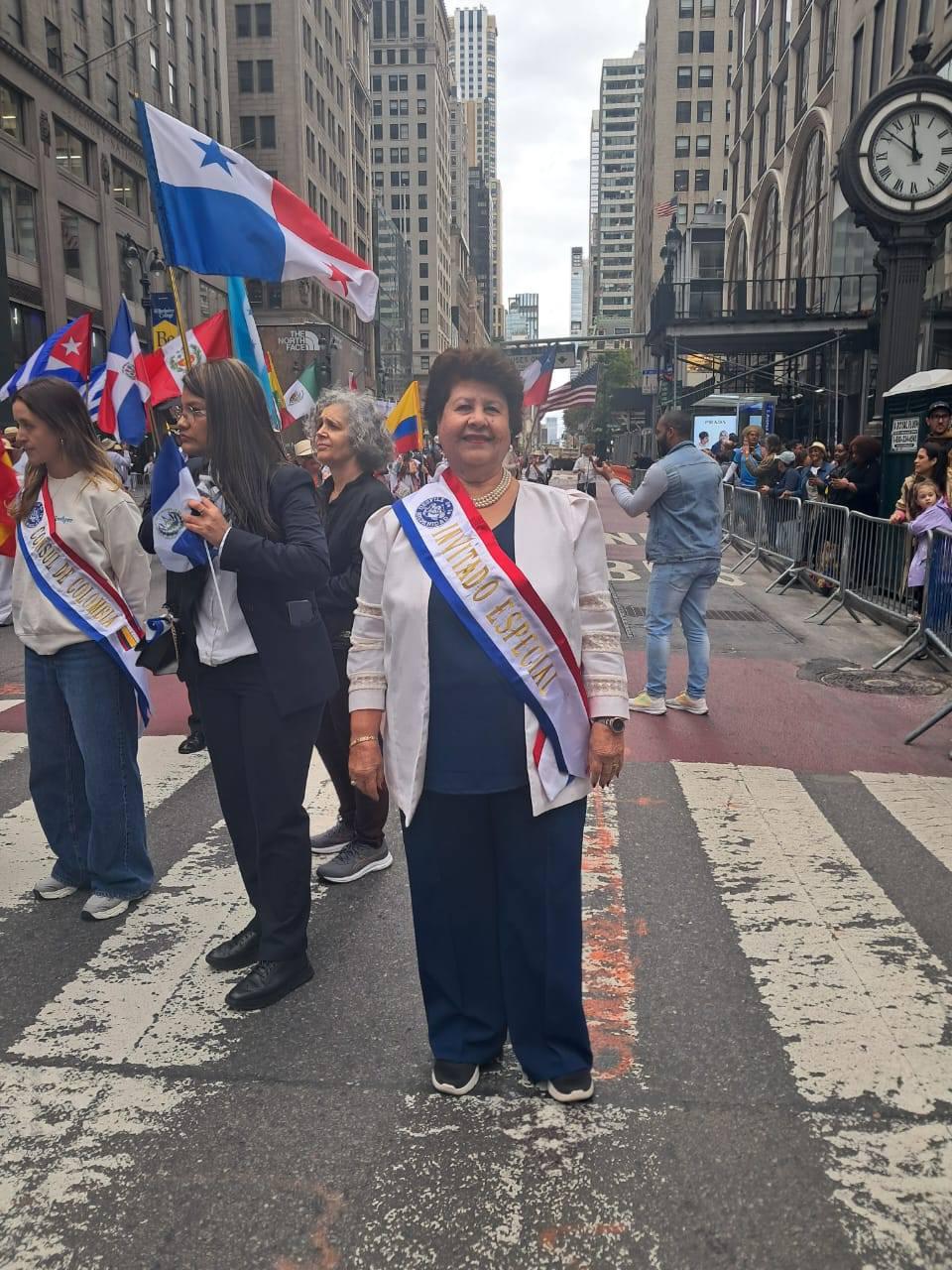 Fue electa mariscal invitada en Nueva York.