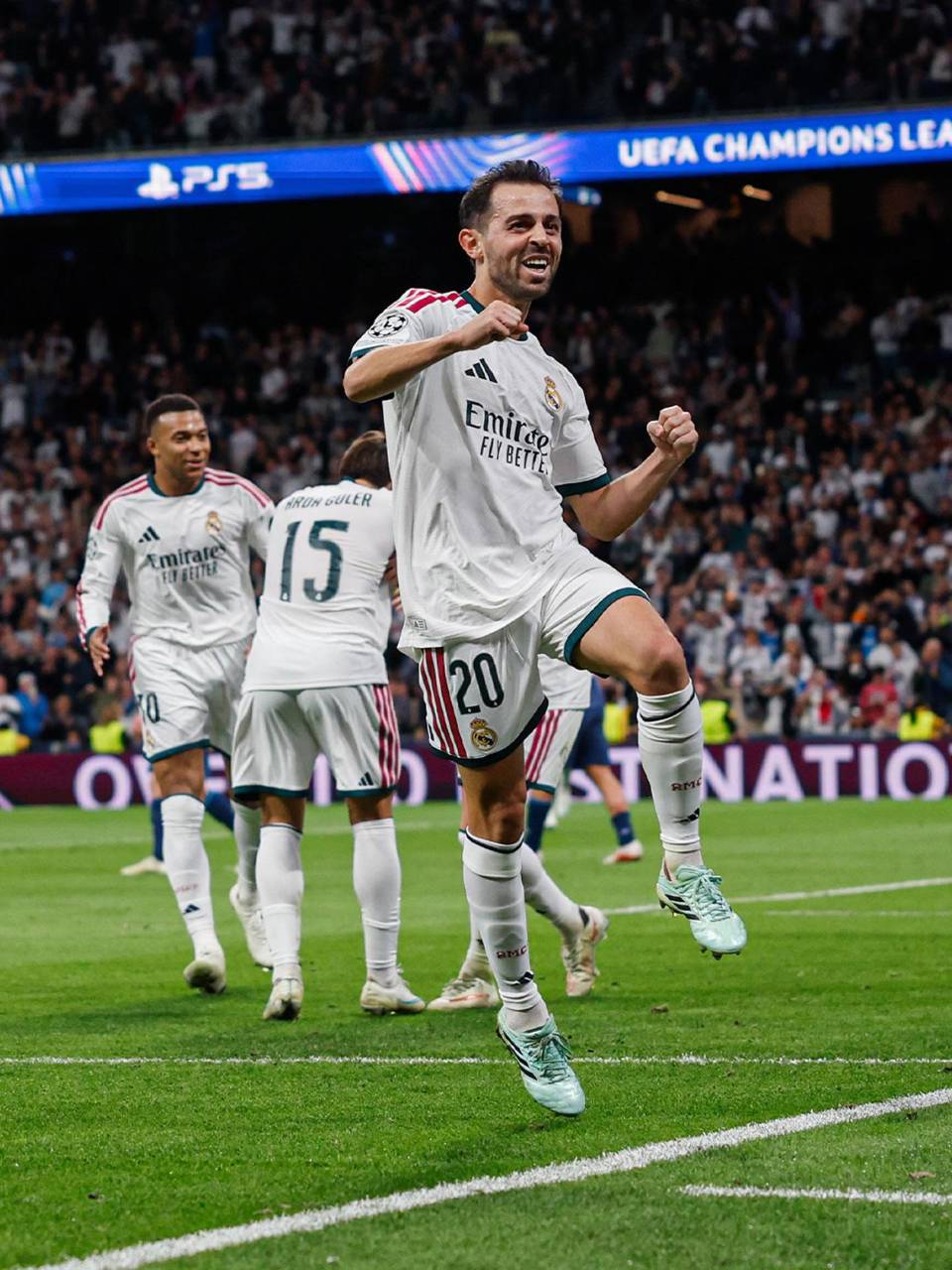 Bernardo Silva se estrenó como goleador con la camiseta del Real Madrid y así celebró.