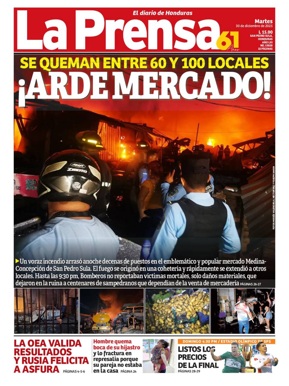 Se queman entre 60 y 100 locales: ¡arde el mercado!