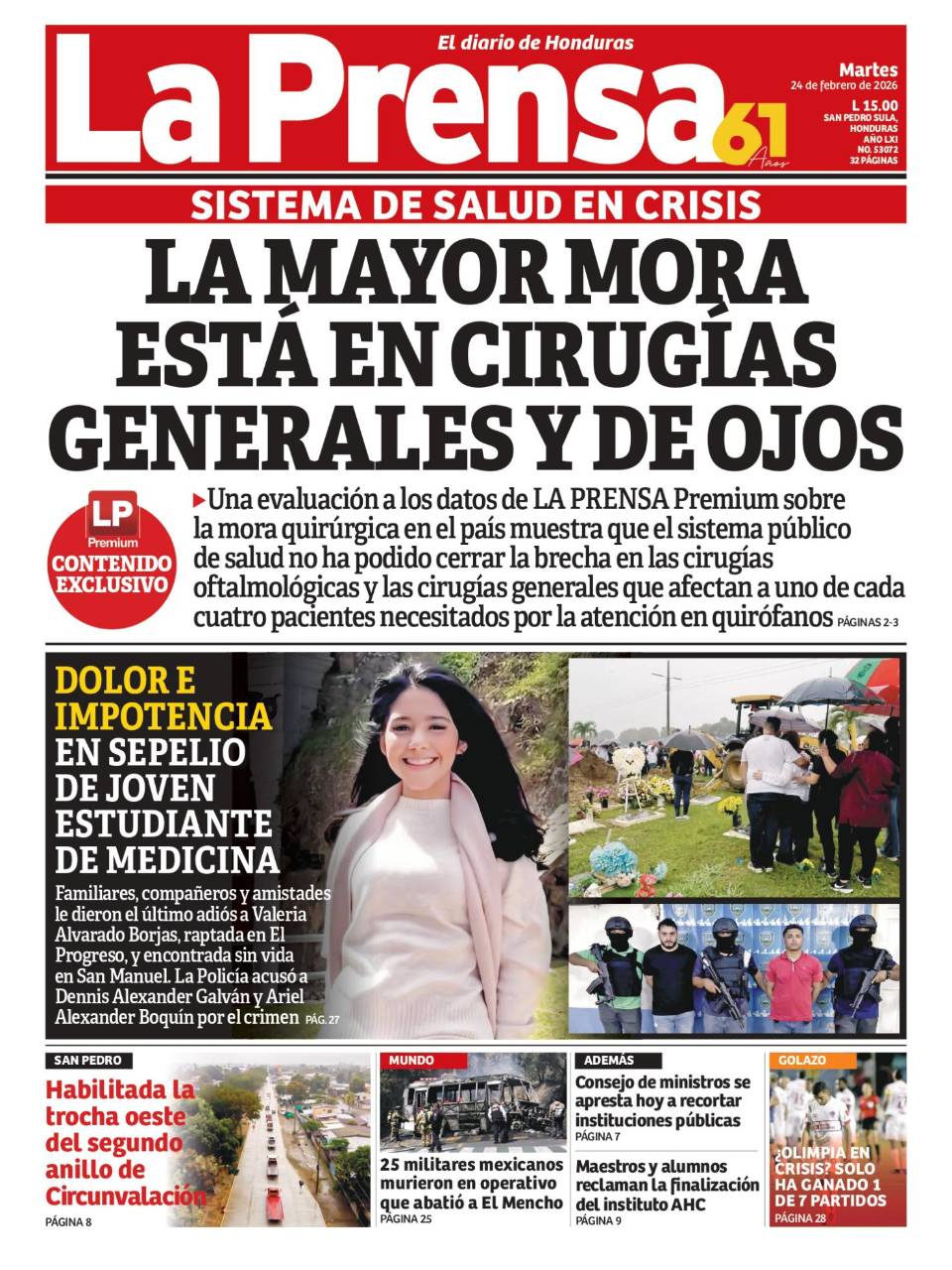 La mayor mora está en cirugías generales y de ojos
