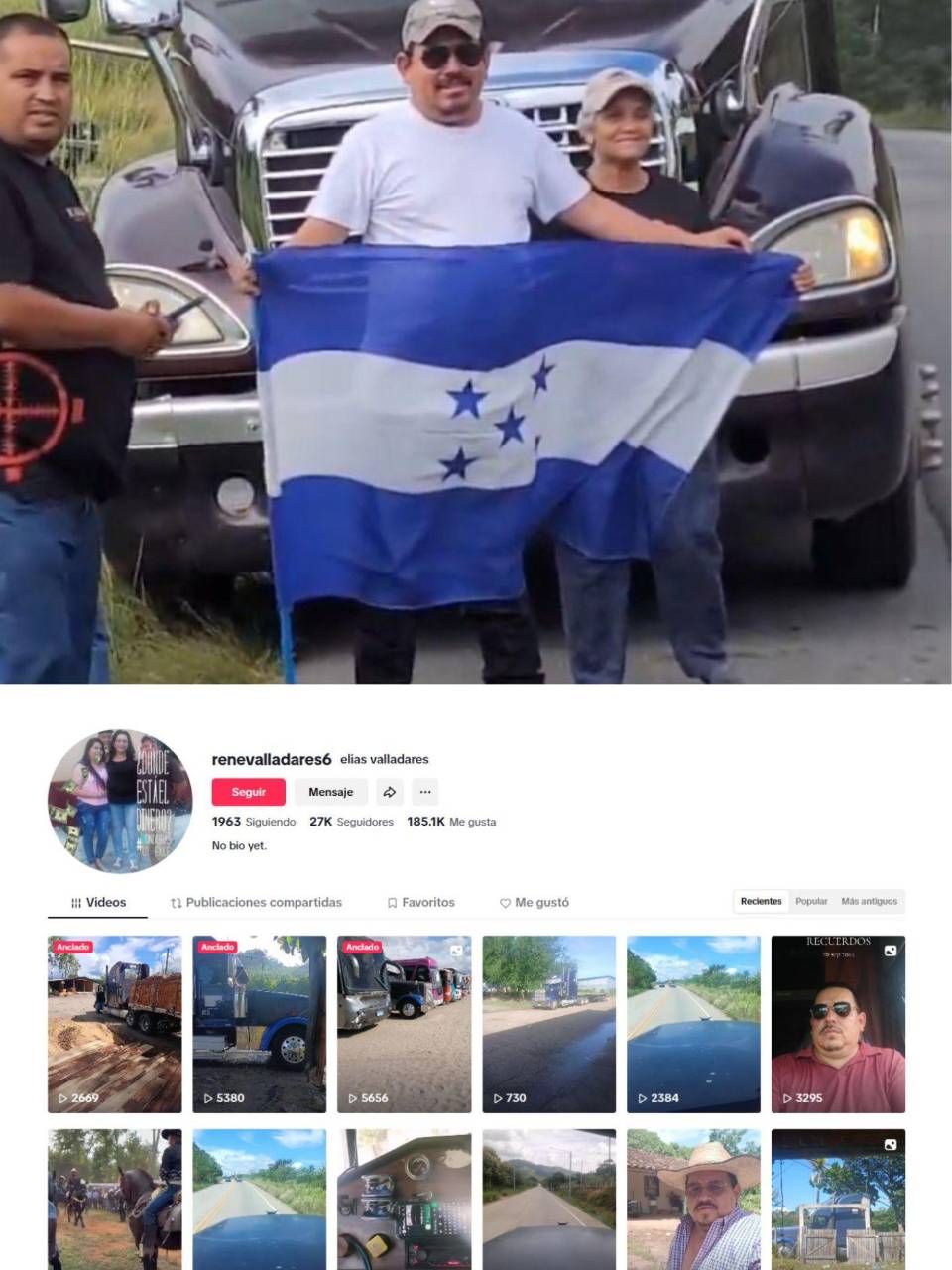 Elías Valladares es muy activo en TikTok donde cuenta con <b>27,000 s</b>eguidores y ha recibido 1<b>85,000 m</b>e gusta. Su video más popular tiene más de 781,000 reproducciones.