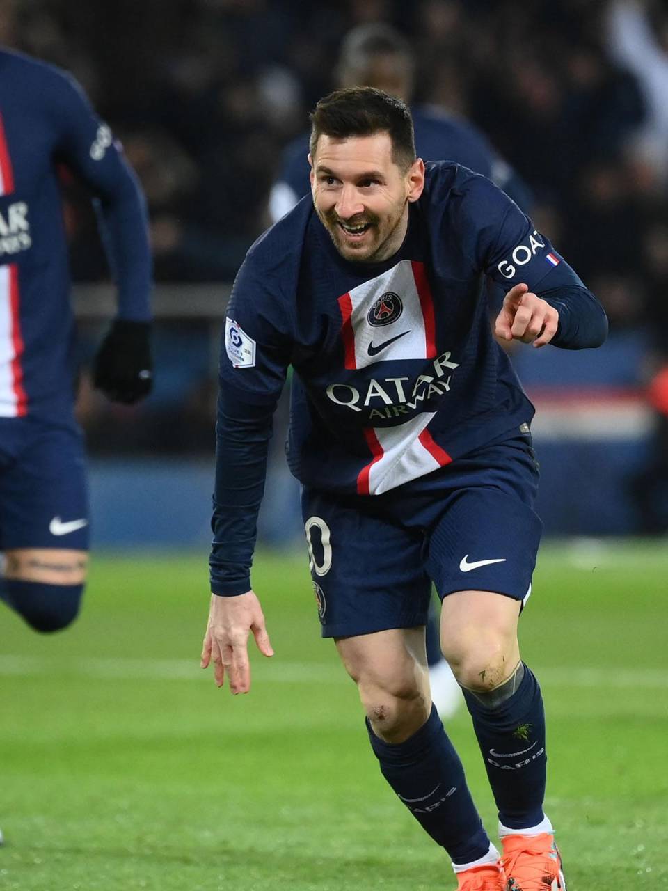 La sonrisa del The Best tras marcar el primer gol del partido ante el Nantes.