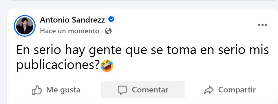 Sandrez envía mensaje: Con el bicho catracho vamos a arreglar las cosas como hombres que somos