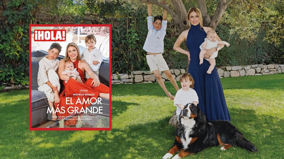 ¡Qué belleza! Michelle Renaud posa por primera vez con sus tres hijos