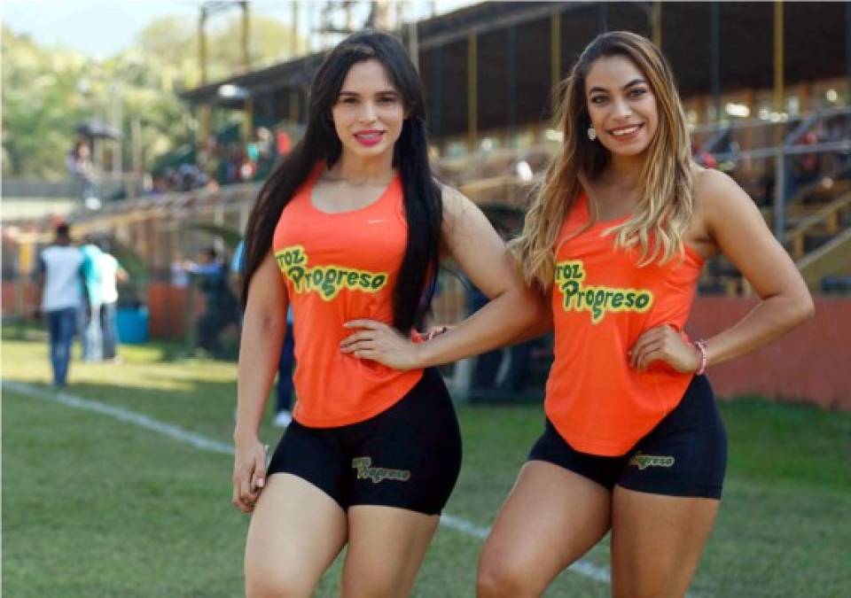 Las bellezas que engalanaron y robaron corazones en el estadio Humberto Micheletti de El Progreso.