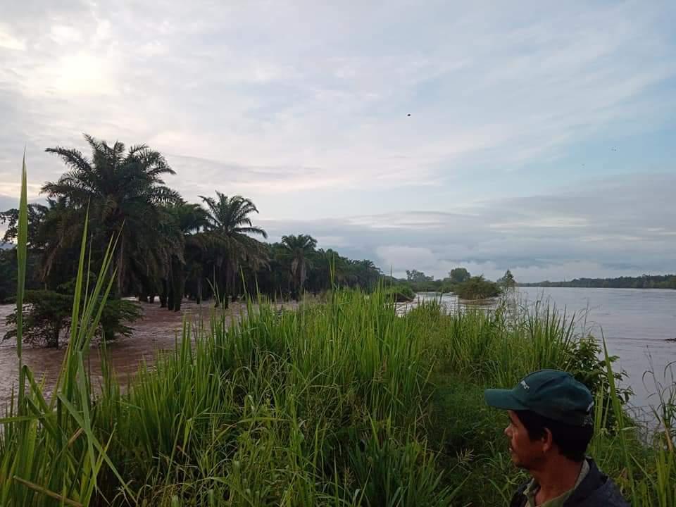 En el sector de Buena Vista, el agua ha filtrado y presenta una fuerte corriente.