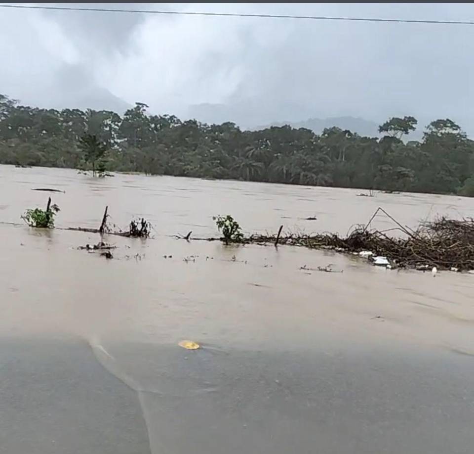 Vista de la corriente del río Arizona en el departamento de Atlántida.