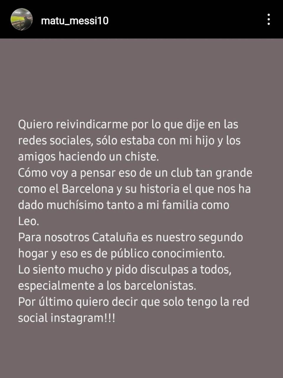 El mensaje de disculpas de Matías, el hermano de Messi.