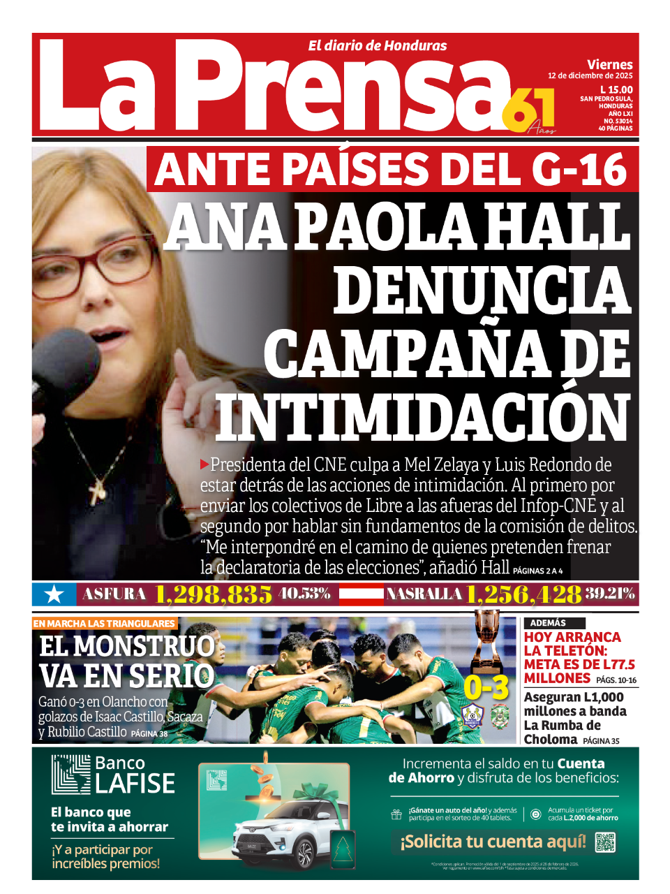Ana Paola Hall denuncia campaña de intimidación