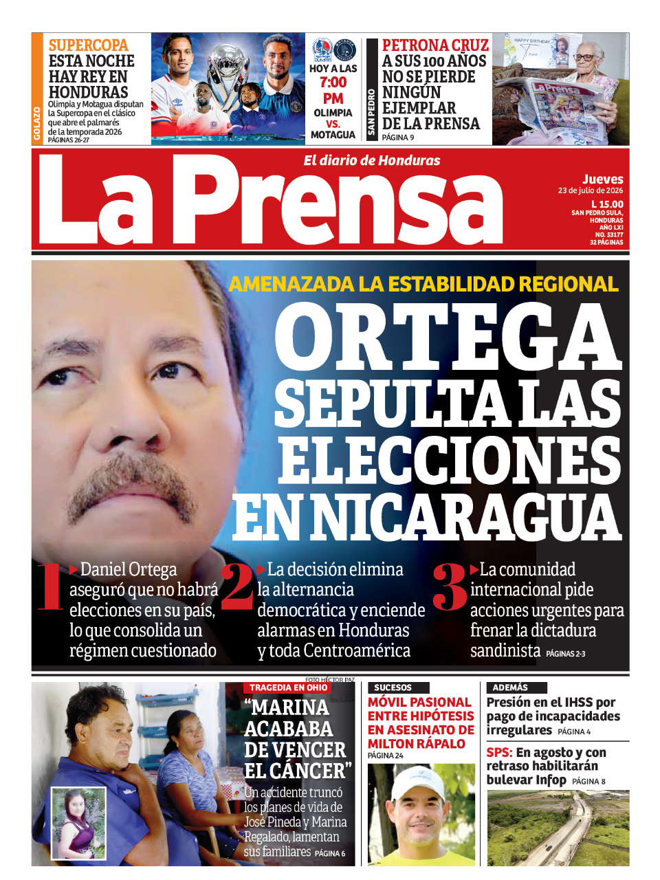 Ortega sepulta las elecciones en Nicaragua