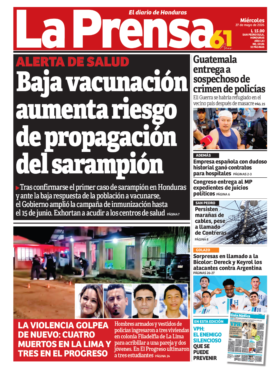 Baja vacunación aumenta riesgo de propagación del sarampión