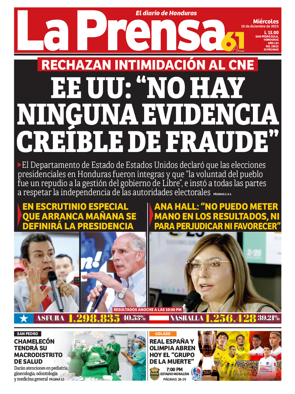 EE UU:No hay ninguna evidencia creíble de fraude