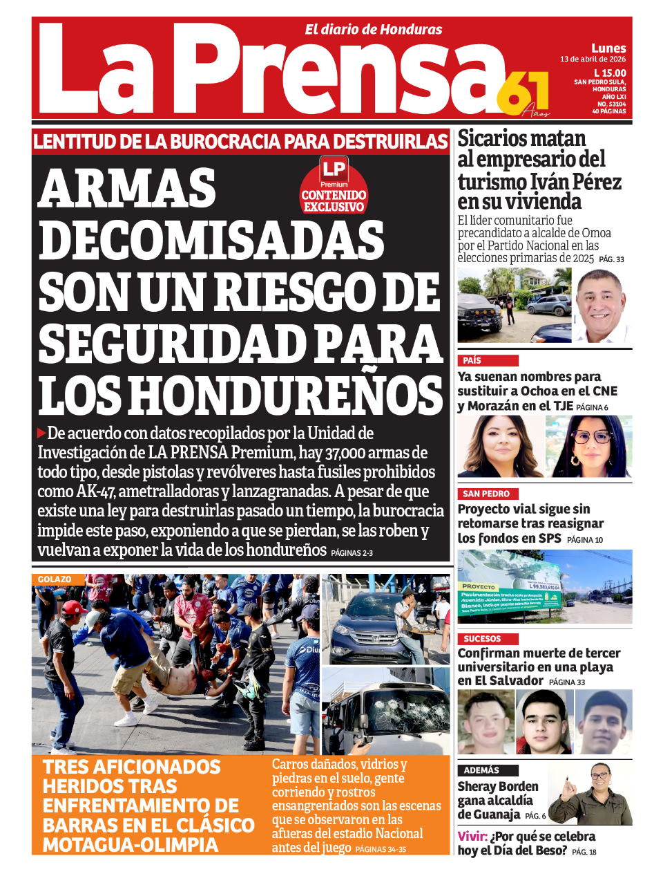 Armas decomisadas son un riesgo de seguridad para los hondureños