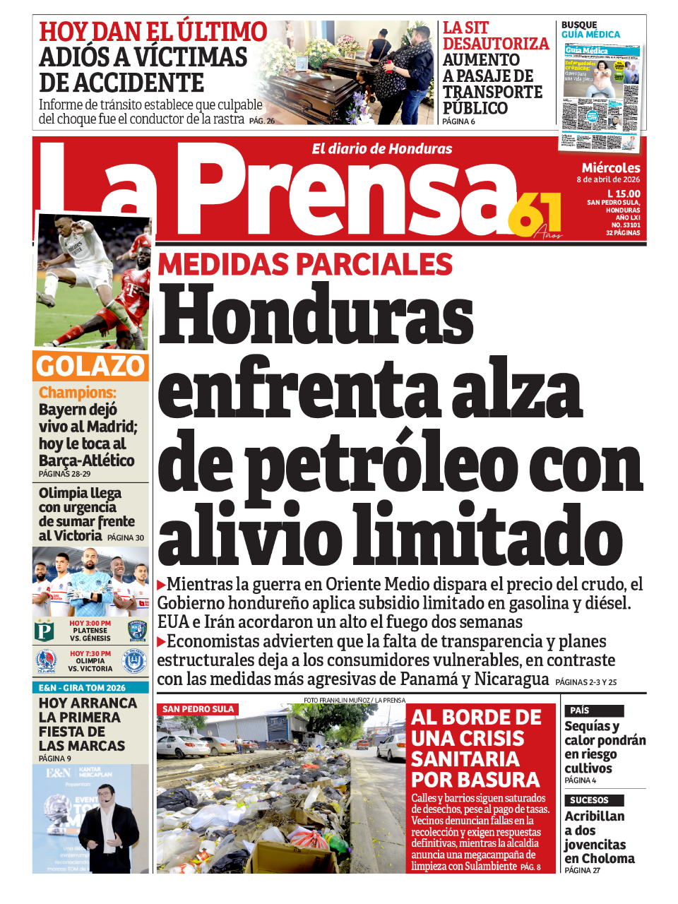 Honduras enfrenta alza de petróleo con alivio limitado