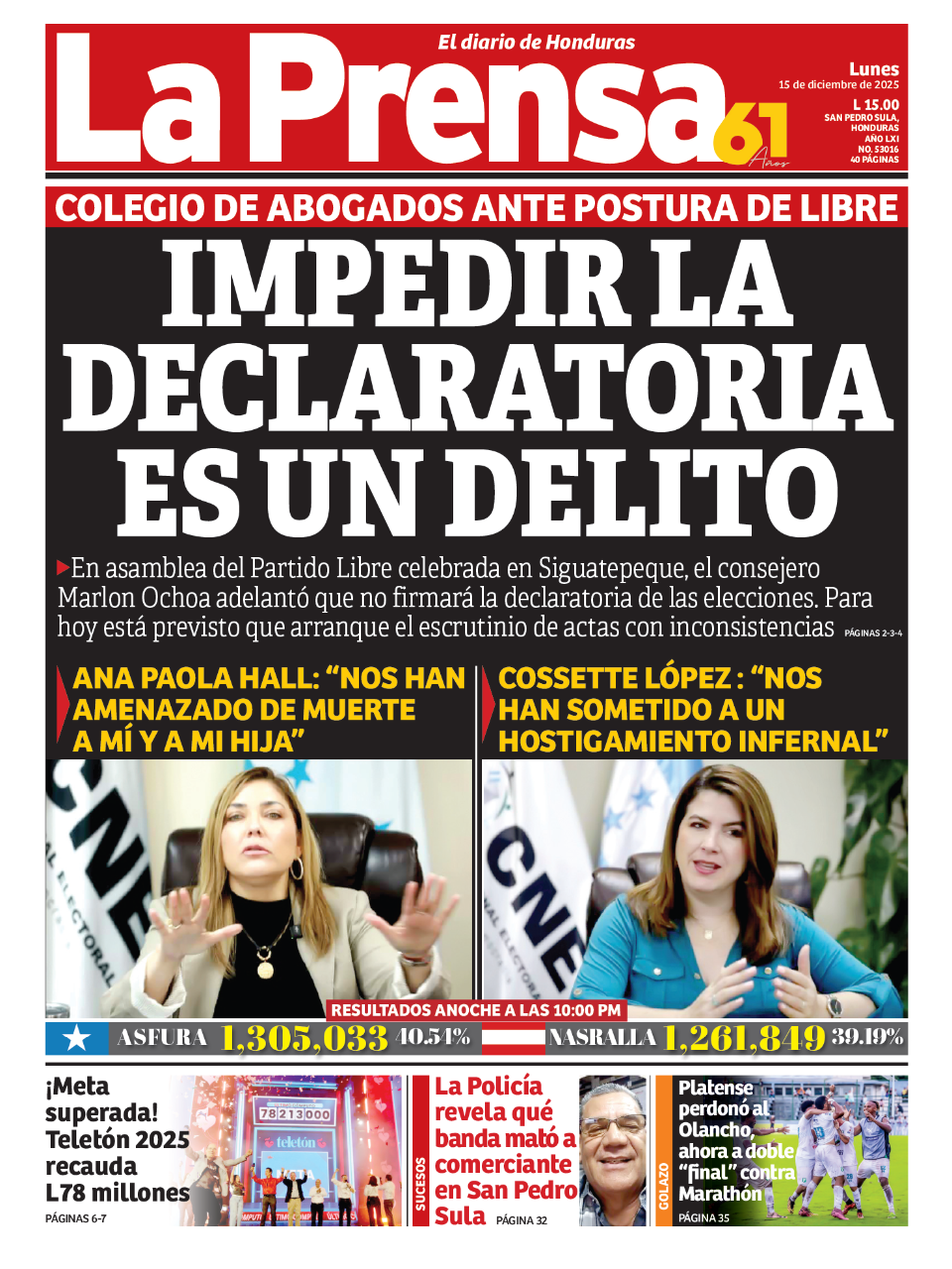 Impedir la declaratoria es un delito