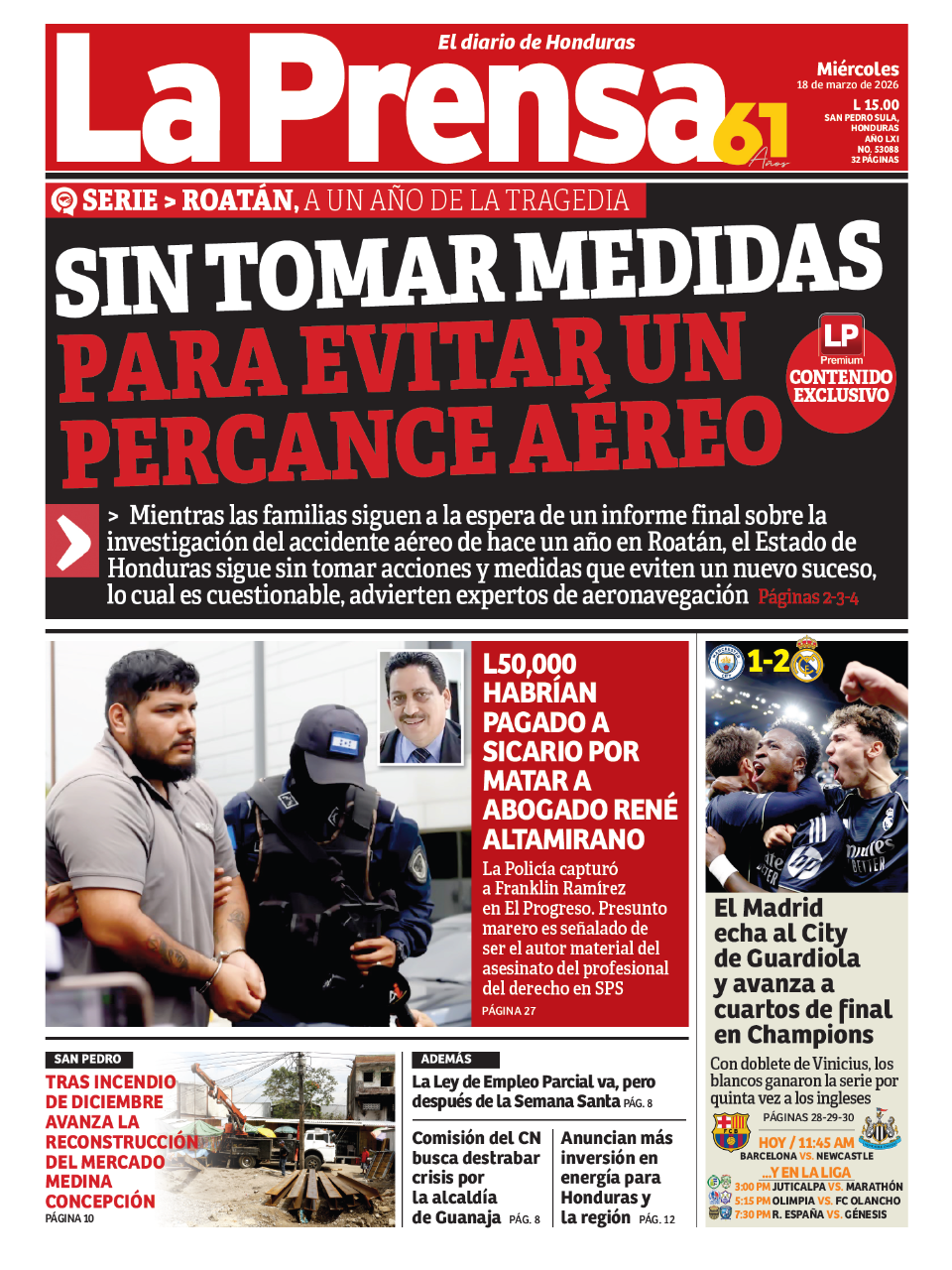 Sin tomar medidas para evitar un percance aéreo