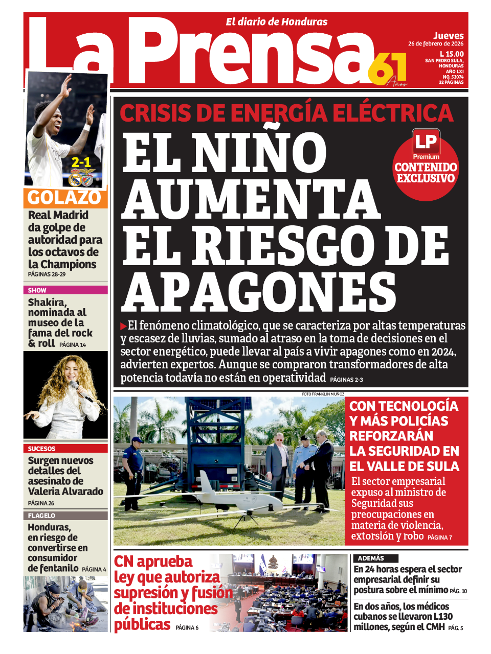 El niño aumenta el riesgo de apagones