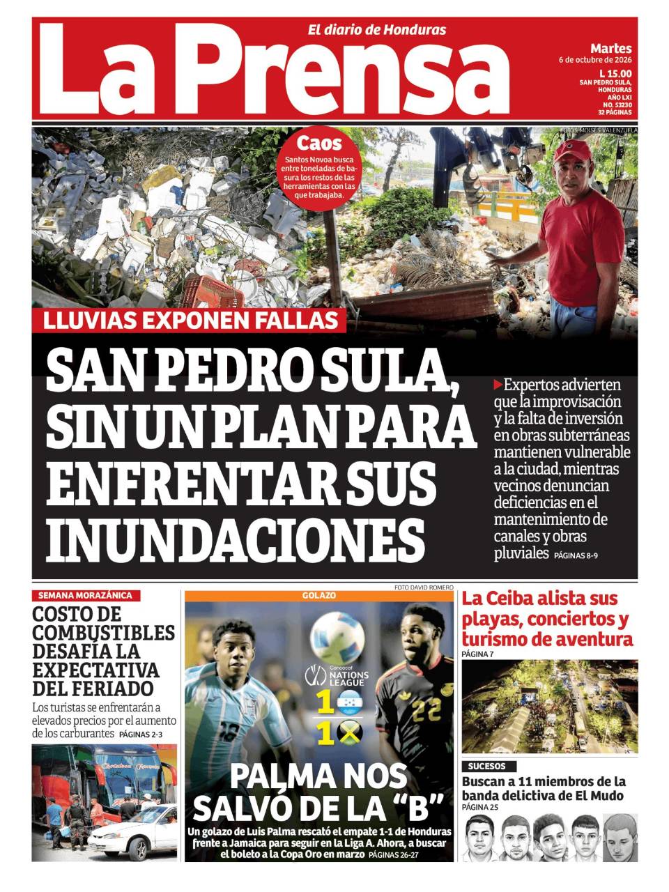 San Pedro Sula, sin un plan para enfrentar sus inundaciones