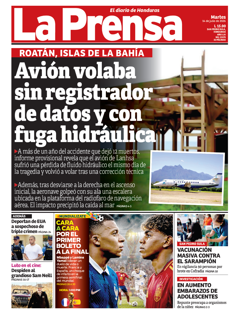 Avión volaba sin registrador de datos y con fuga hidráulica