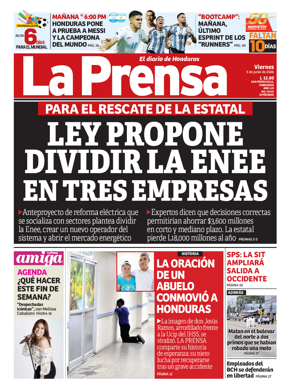 Ley propone dividir la Enee en tres empresas