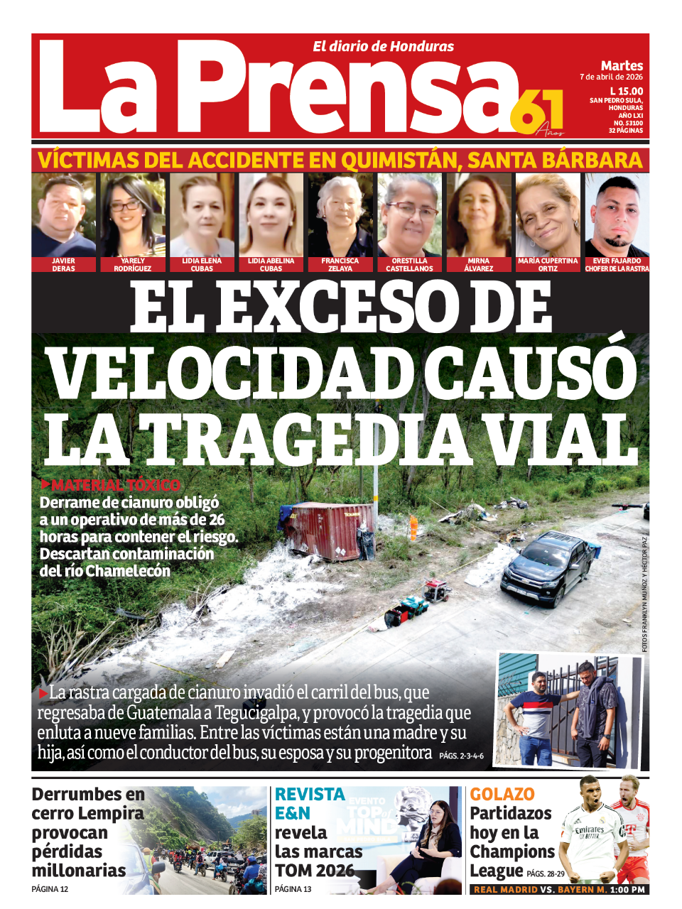 El exceso de velocidad causó la tragedia vial