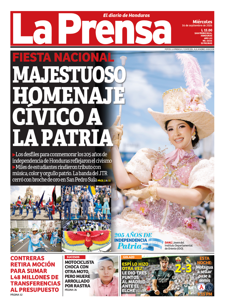 Majestuoso homenaje cívico a la patria