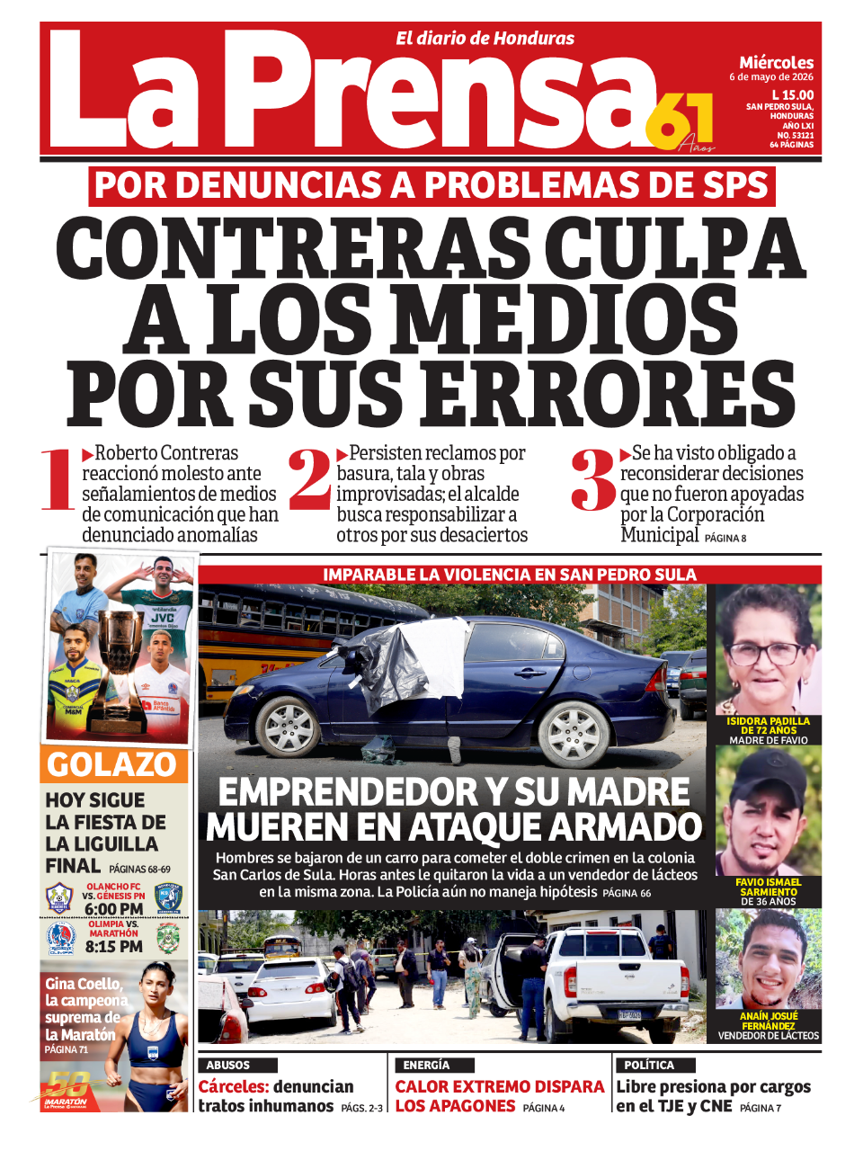 Contreras culpa a los medios por sus errores