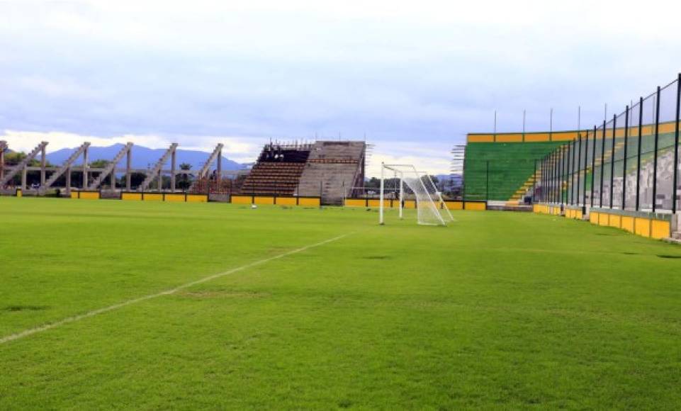 El césped del estadio del Parrillas One es natural, la grama es bermuda y fue traída desde Estados Unidos.
