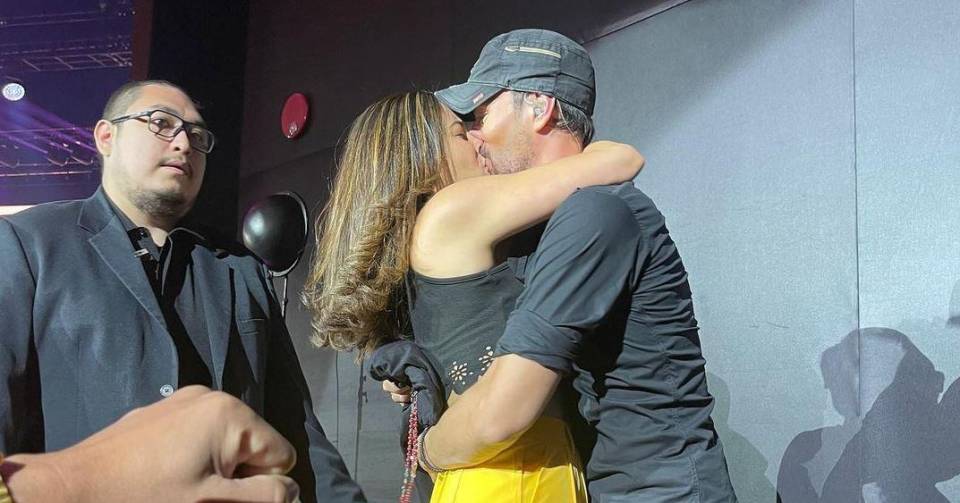 Fanatic who sparked controversy on social media by kissing Enrique Iglesias on the mouth