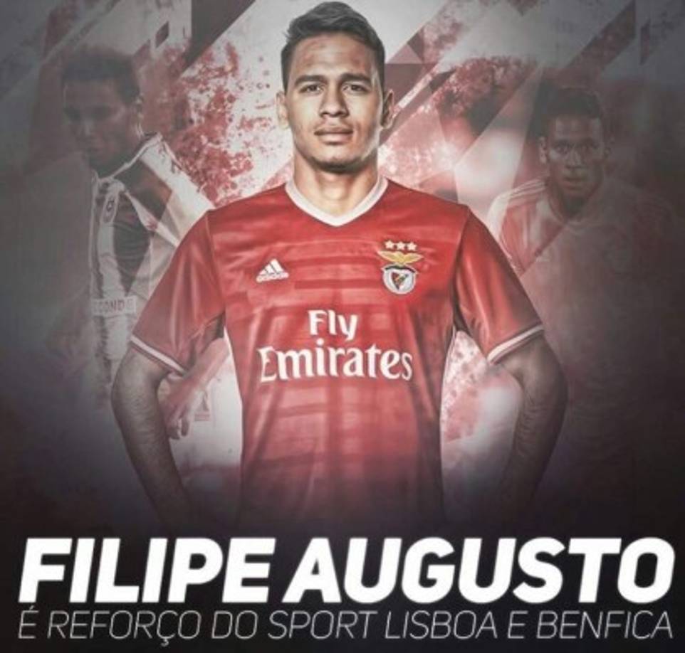 El Benfica cerró este martes el fichaje del medio brasileño Filipe Augusto, que llega procedente del Rio Ave de la primera lusa y firmó contrato hasta 2022, informó el club.