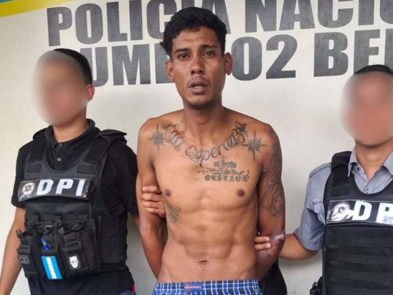 Brayan Enrique Oliva Moradel fue presentado por la Policía.