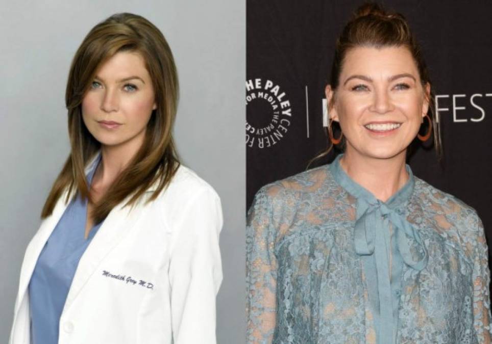 Ellen Pompeo (Dra. Meredith Grey) años en el show 2005–presente.<br/>La actriz se ha dedicado en cuerpo y alma ha interpretar a la doctora Meredith por casi 13 años y básicamente es todo lo que ha hecho en la pantalla.