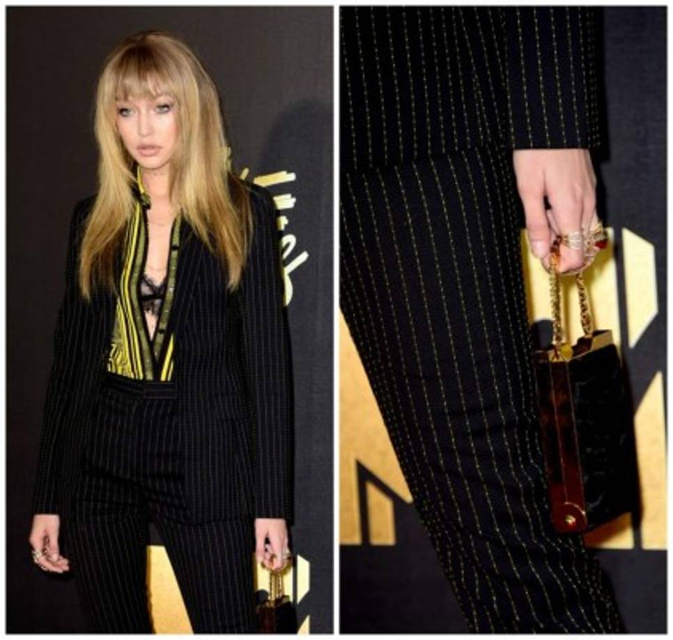 Sin embargo, lo que causó impacto al verla no fue su elección de la noche, sino su pelo, el cual presumió con fleco recto.