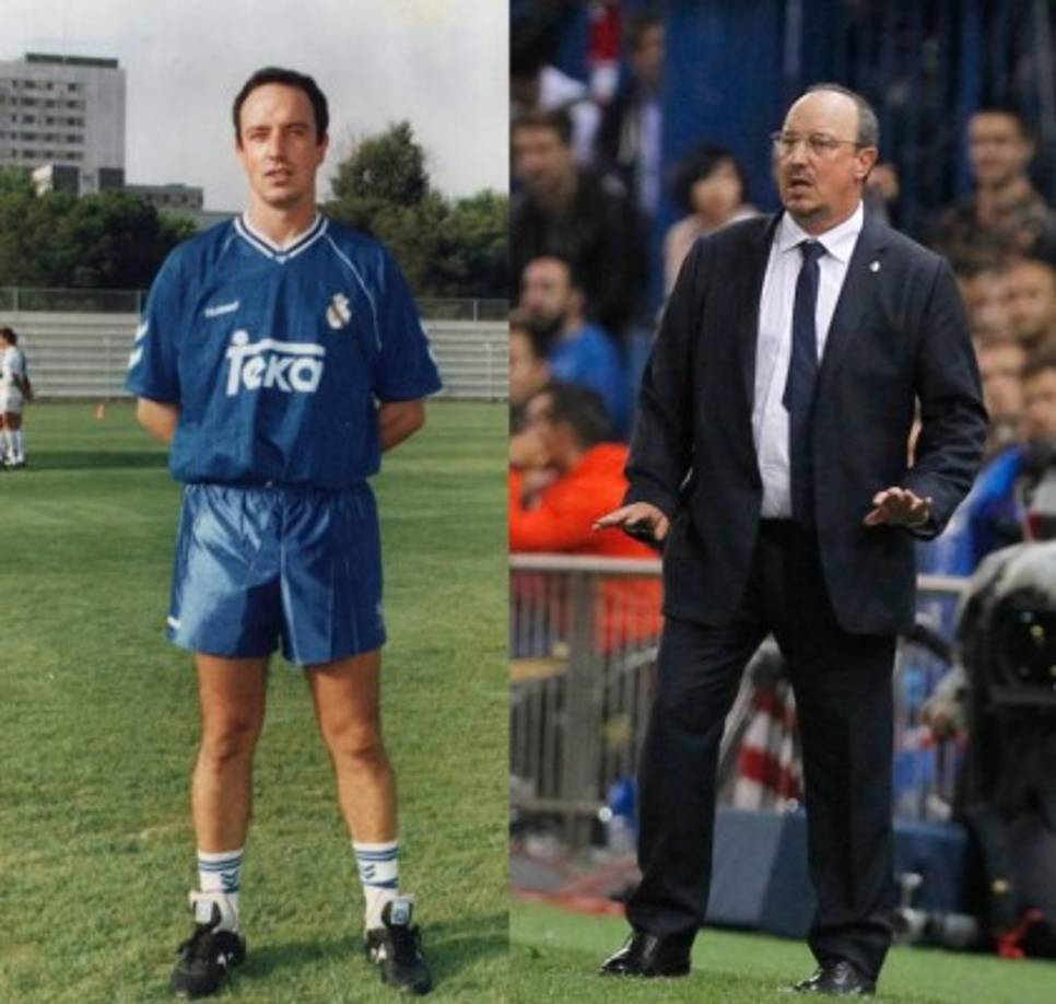 Rafa Benítez en sus épocas como jugador del Real Madrid. Ahora, es el actual entrenador del club merengue.