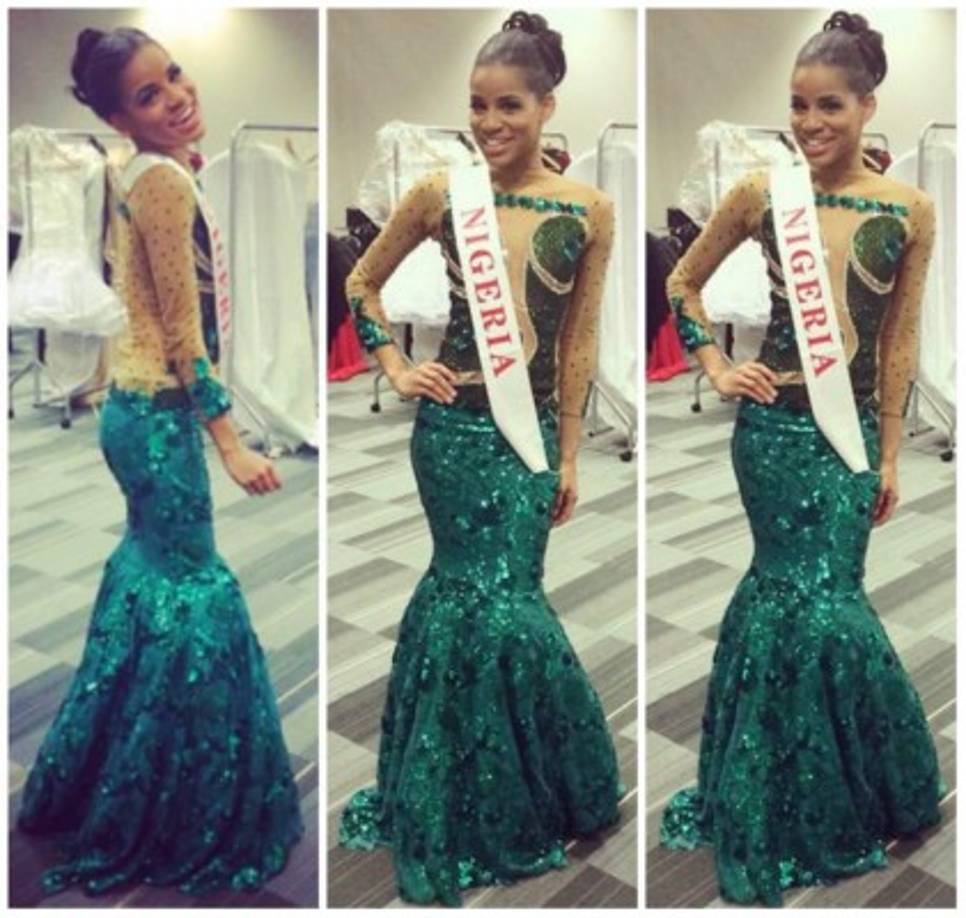 Así lucía Iheoma Nnadi cuando ganó el Miss Nigeria 2014.