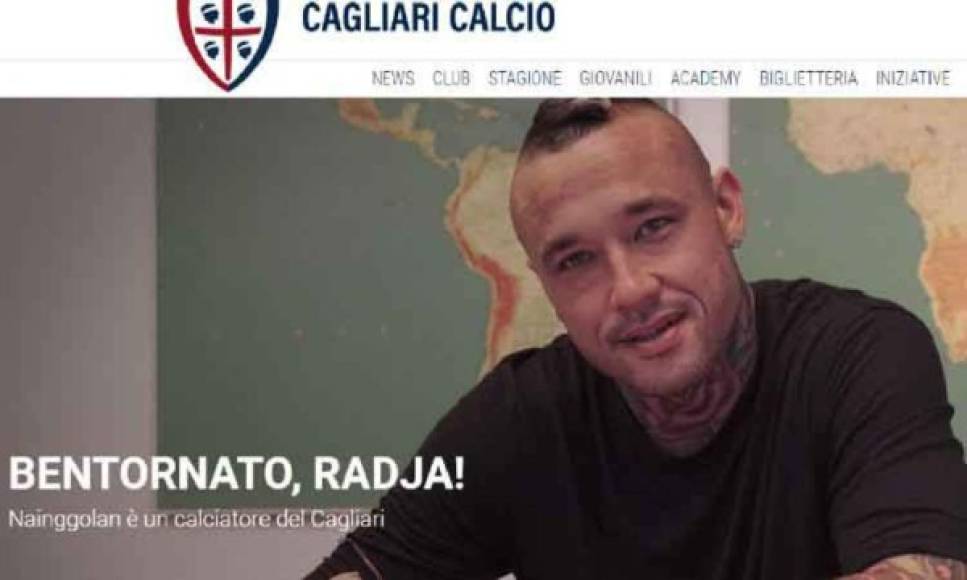 Nainggolan: El volante belga ha sido anunciado como nuevo jugador del Cagliari luego de que fue dado de baja en el Inter. El jugador rechazó ofertas de otras ligas para estar más cerca de su familia y en concreto de su esposa, que padece un cáncer que ella misma anunció el pasado mes de julio.
