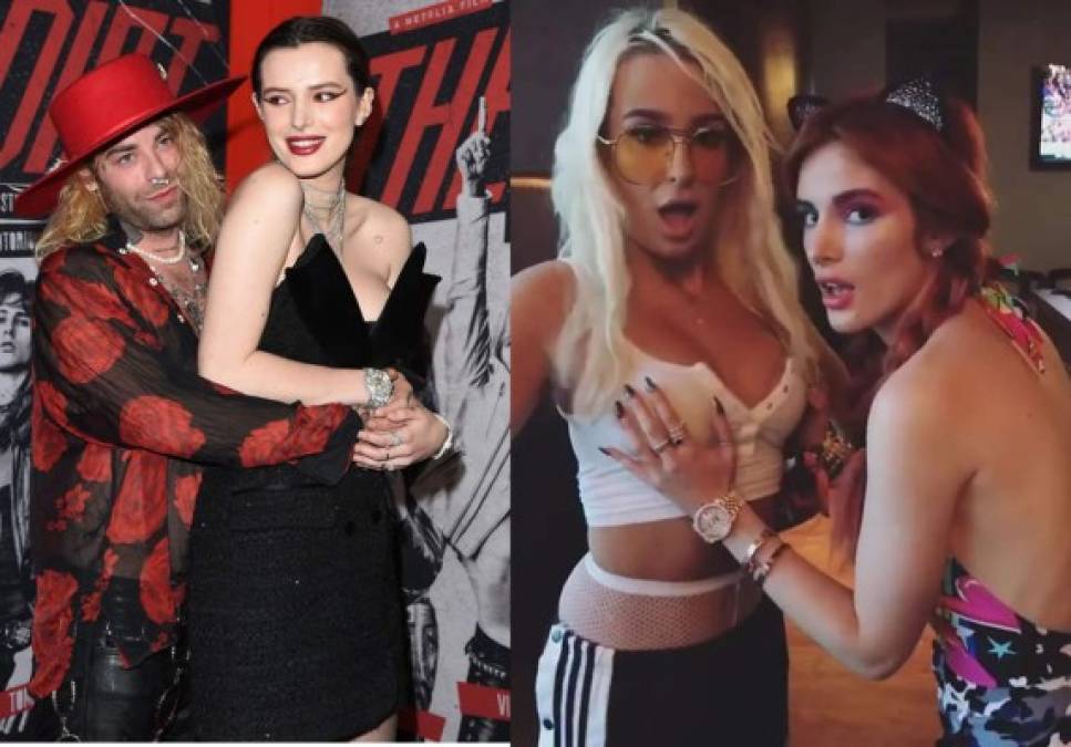 Bella Thorne - Con solo 22 años la actriz es todo una experta en este tipo de romances. Entre 2018 y 2019 mantuvo una relación de tres con el rapero Mod Sun, o Dereck Smith, y la YouTuber Tana Mongeau. Aunque terminó sus relaciones con ellos a principios de 2019, la exestrella de Disney no ha dejado de optar por las relacines abiertas.